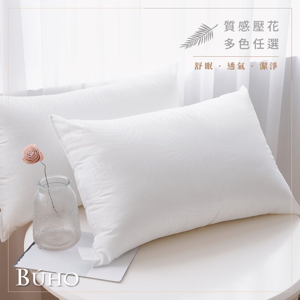 【BUHO布歐】可水洗舒眠抗菌機能枕-皎潔白(2入/組)(臺灣製)