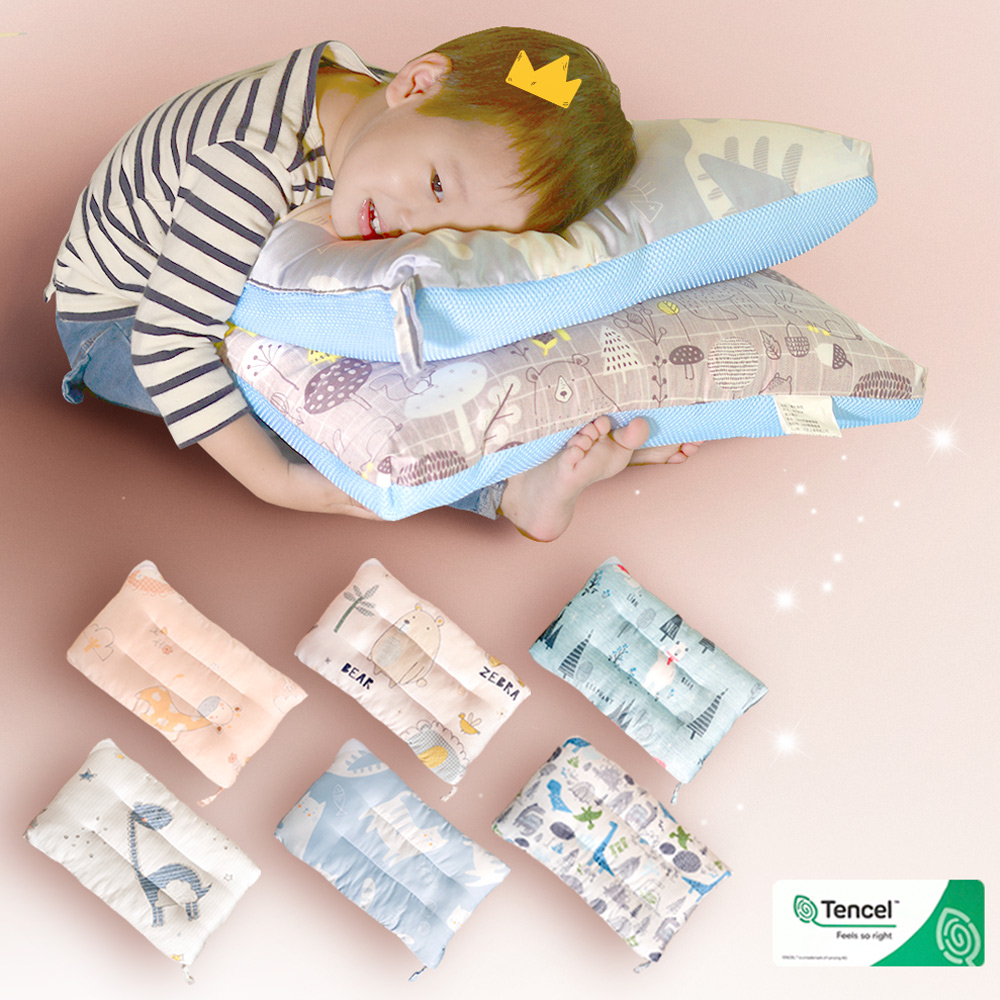 【Embrace 英柏絲】買一送一 27x45cm天絲兒童水洗枕-多色任選 枕頭 水洗枕 天絲枕 午睡枕 靠枕