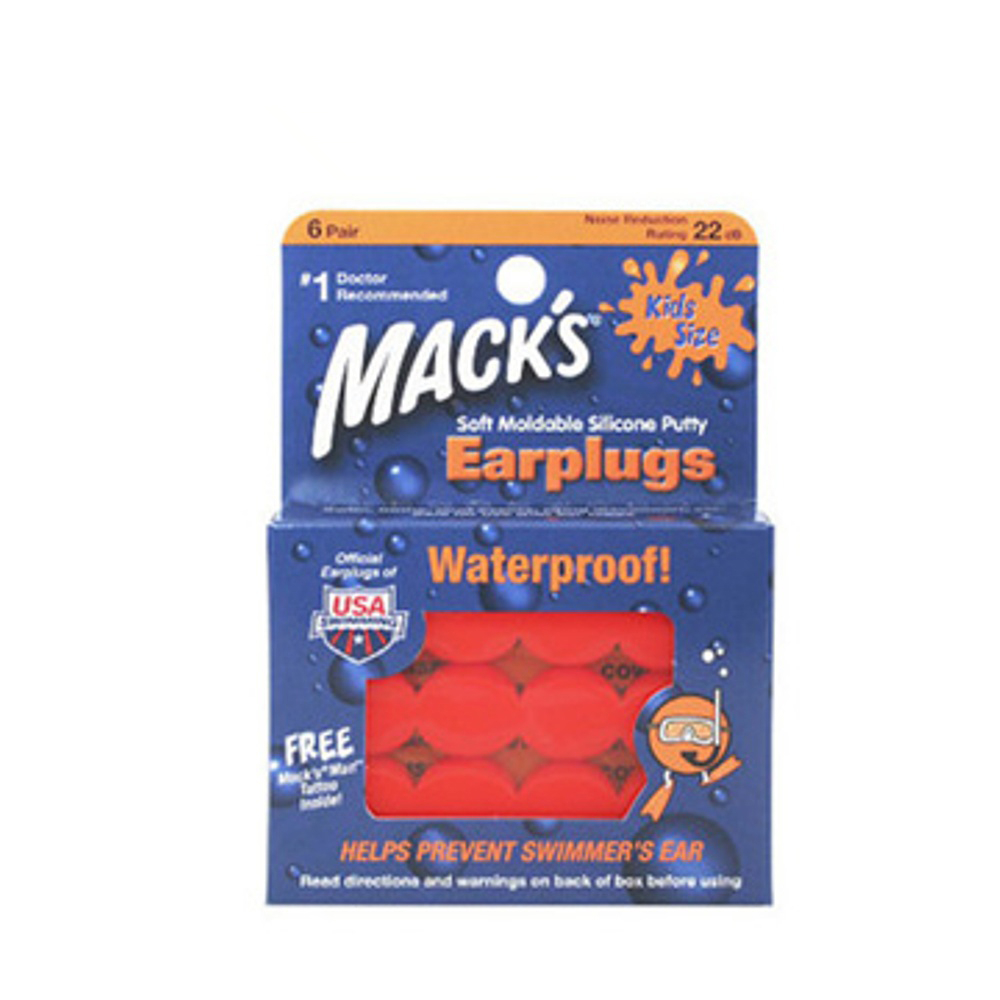 美國 Mack’s 兒童矽膠耳塞 防噪音 飛行 游泳 適用