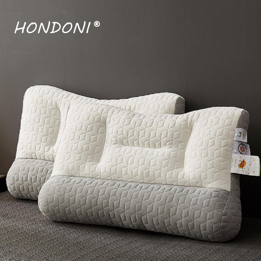 HONDONI日式反牽引護頸止鼾枕(乳膠款Z8-GY)買一送一共2入