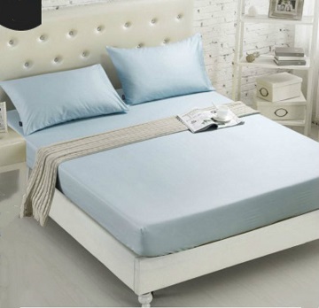 雙人素色單件床包-淺藍色 150*200cm