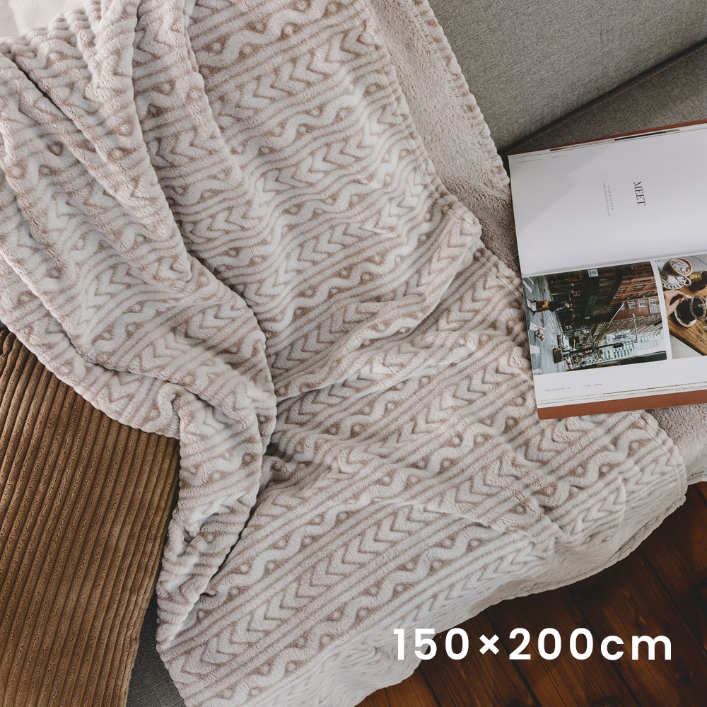 日和賞 法蘭絨棉花毯/輕柔毯(150×200cm)-咖啡
