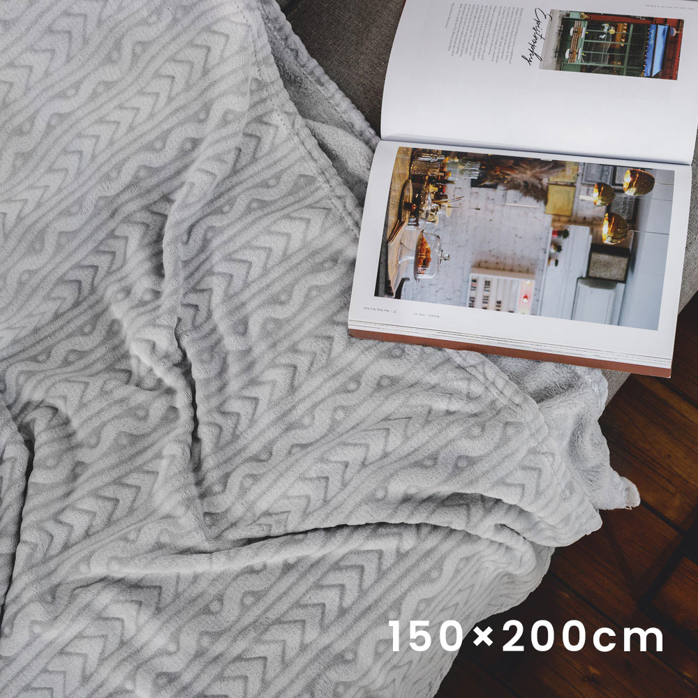 日和賞 法蘭絨棉花毯/輕柔毯(150×200cm)-灰石