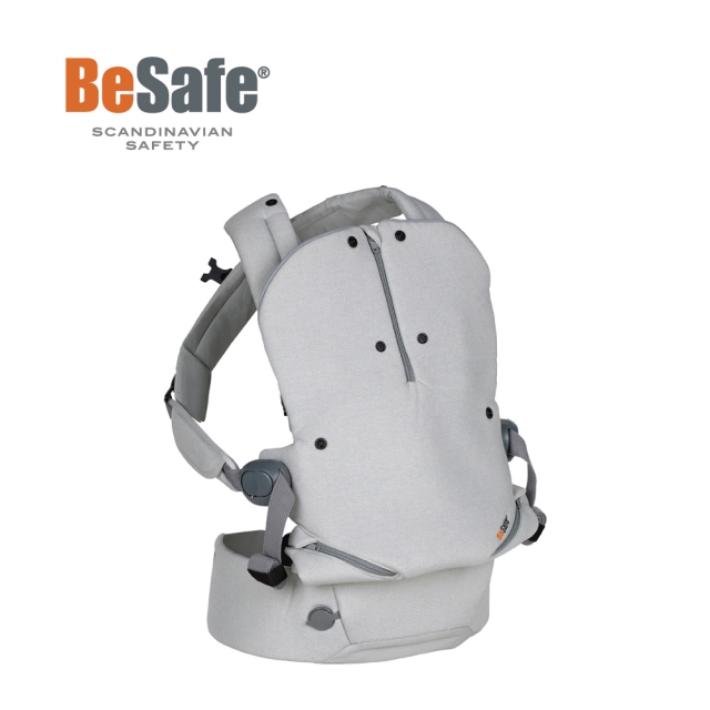 BeSafe Haven Airgonomics充氣腰凳式嬰幼兒揹帶- Leaf薄霧灰