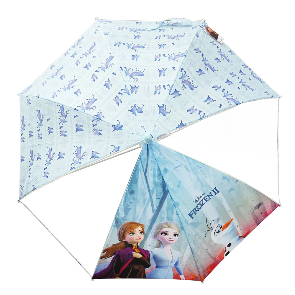 韓國Pickin 冰雪奇緣53公分兒童透視安全雨傘-藍色 兒童雨傘 自動傘