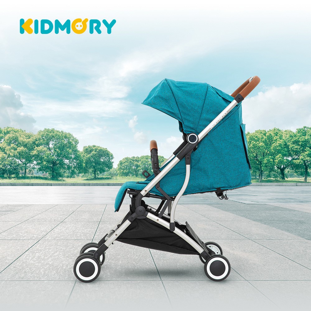 【KIDMORY】輕量秒收嬰兒推車-藍綠 (KM-688-BU)