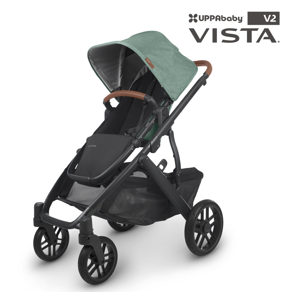 【UPPAbaby】VISTA V2王者之尊旗鑑推車 贈加高型汽座轉接器(內含:防蚊帳+擋雨罩)