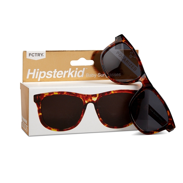 美國 Hipsterkid 抗UV奢華嬰兒童偏光太陽眼鏡(附固定繩) - 玳瑁