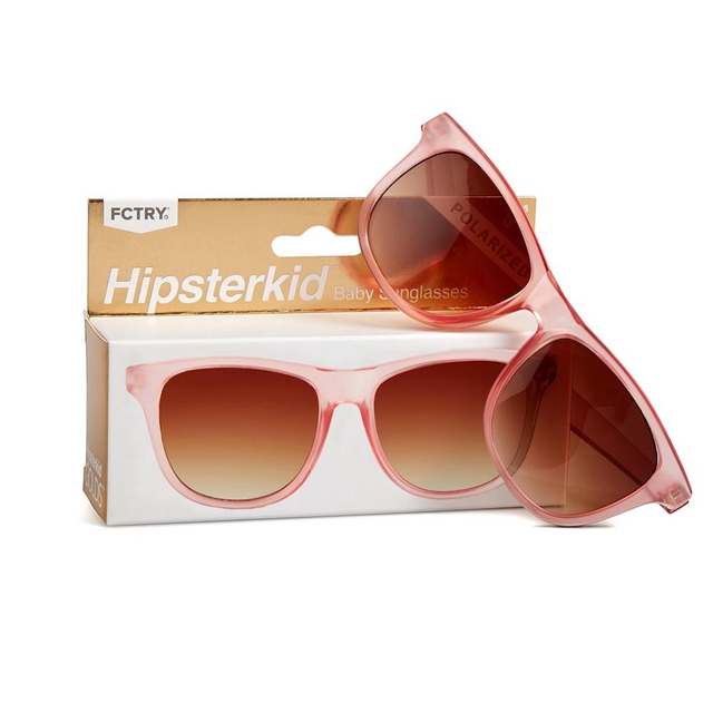 美國 Hipsterkid 抗UV奢華嬰兒童偏光太陽眼鏡(附固定繩) - 玫瑰