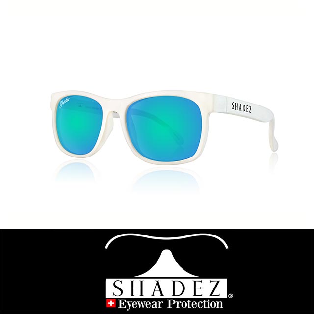 【瑞士SHADEZ】頂級偏光太陽眼鏡 白框天空藍 3-7歲 SHZ408