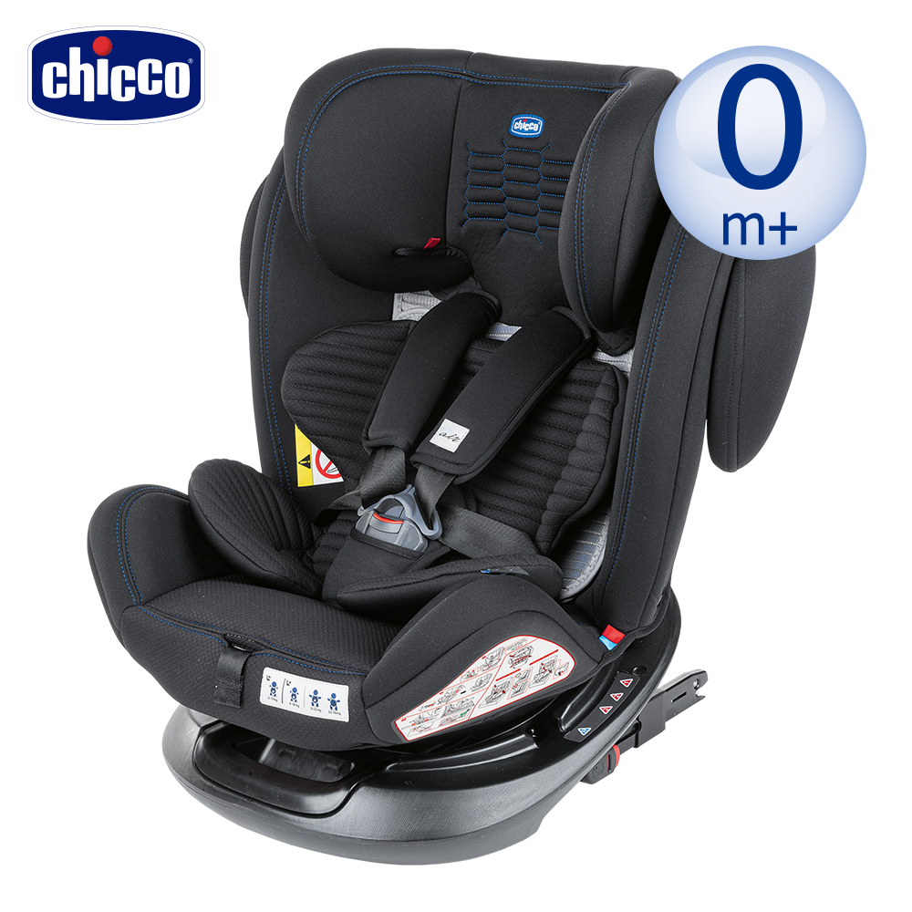 【chicco】Unico Plus 0123 Isofix安全汽座Air版-曜石黑-轉