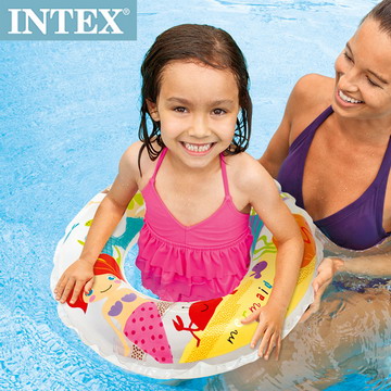 INTEX 卡通游泳圈 61cm(圖案隨機) (59242)