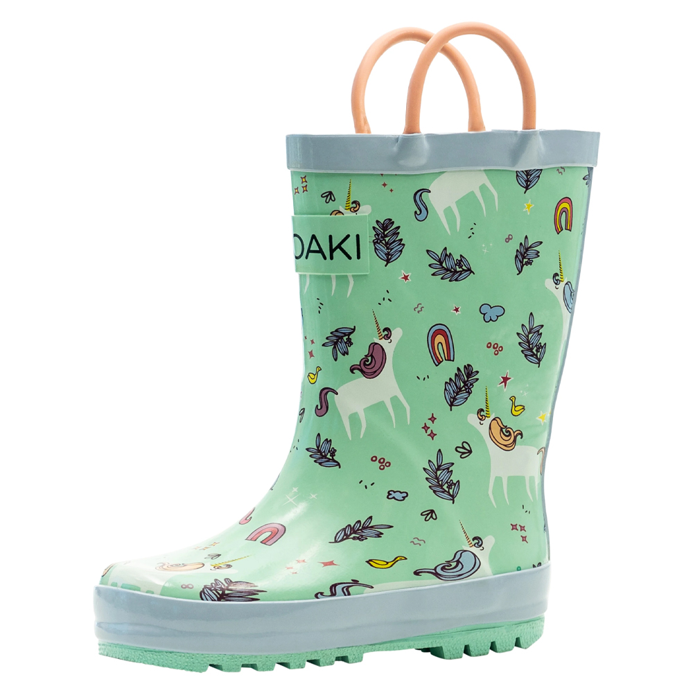 美國 OAKI 兒童提把雨鞋 115154 森林獨角獸