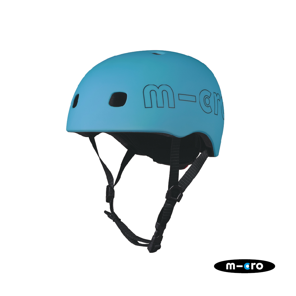 Micro Helmet 消光海洋藍安全帽 LED 版本