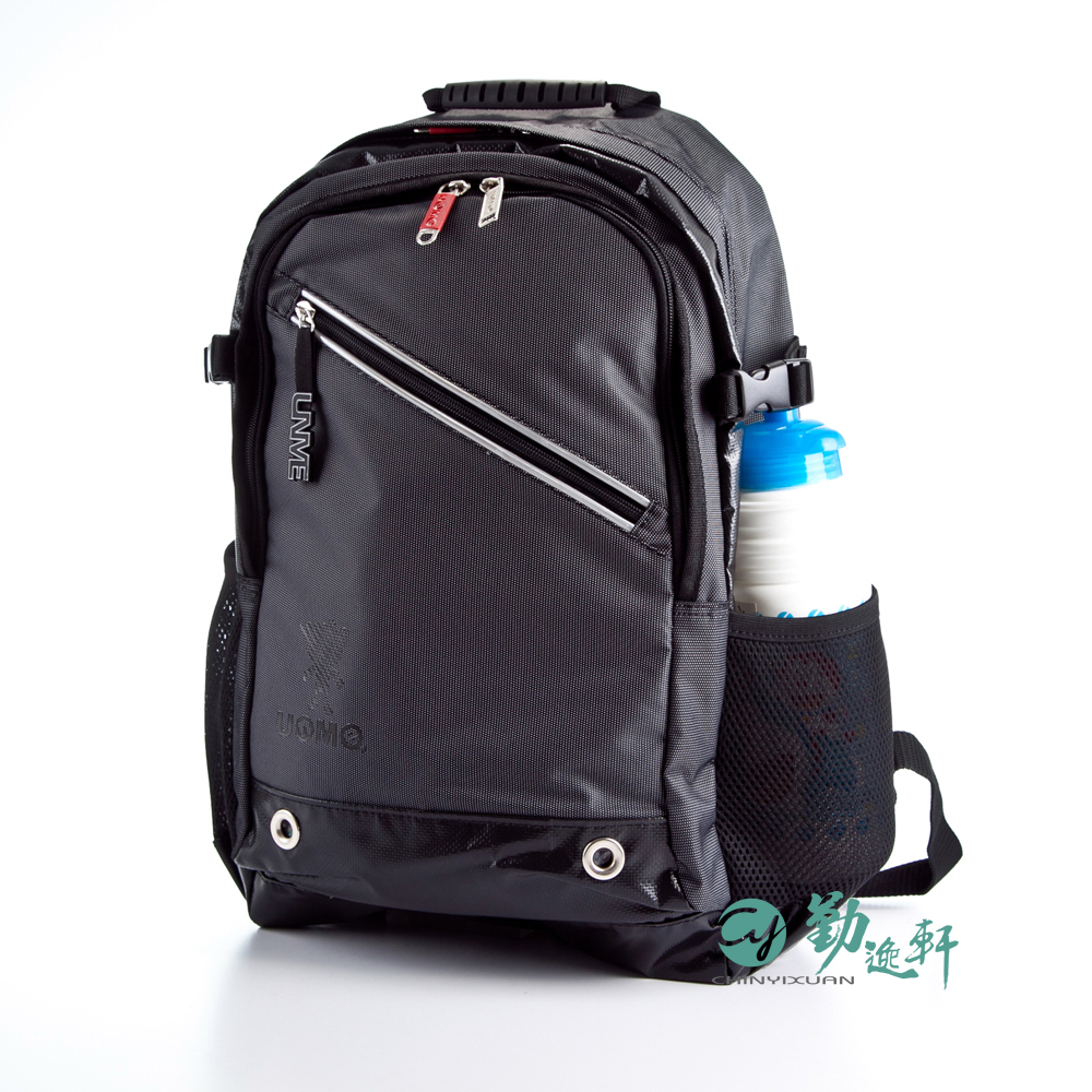 【UnMe】MAX人氣款休閒護脊大容量後背書包(黑色)台灣製造