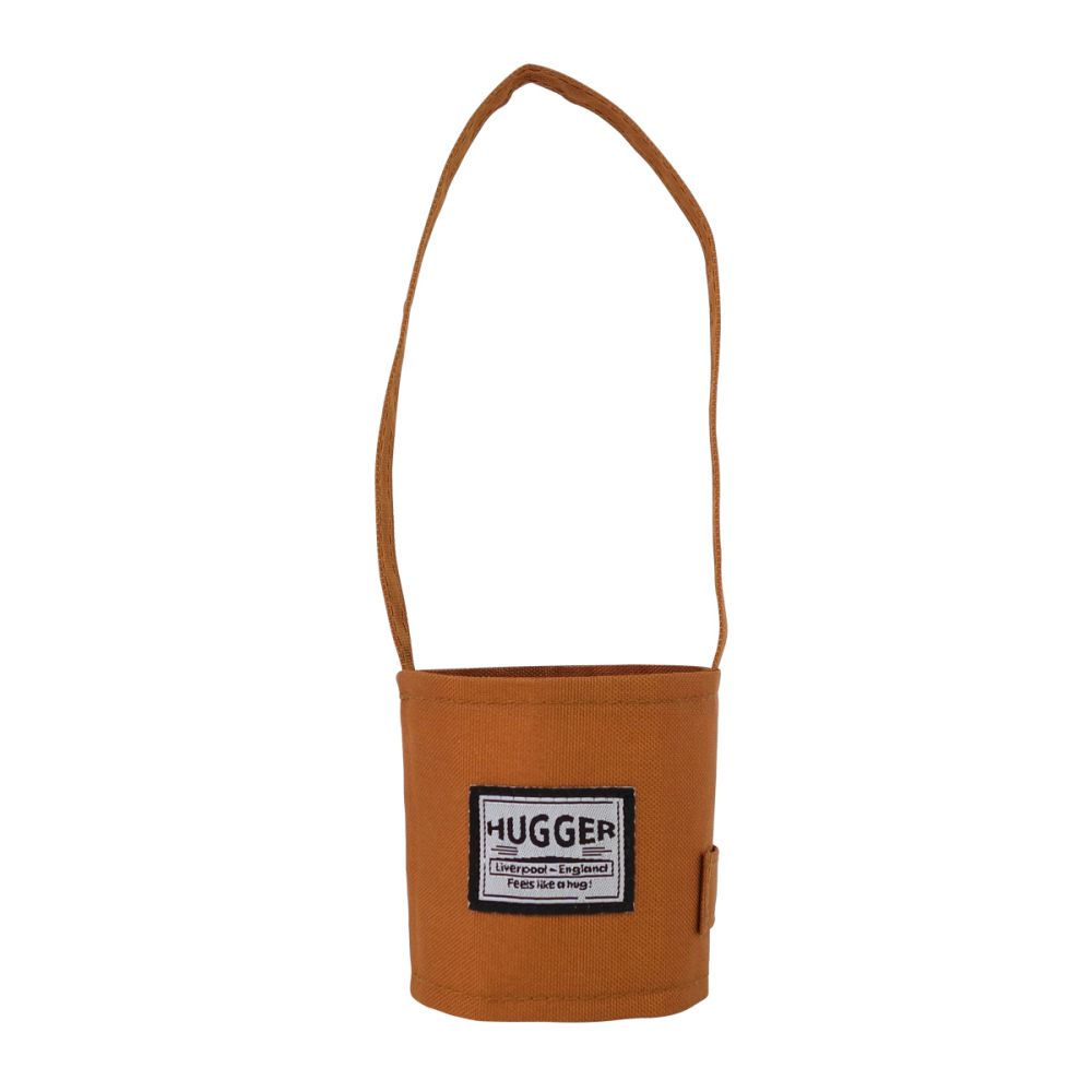 英國【Hugger】輕便手搖杯飲料提袋-摩卡色(咖啡隨身杯熱飲早餐杯冷飲環保)
