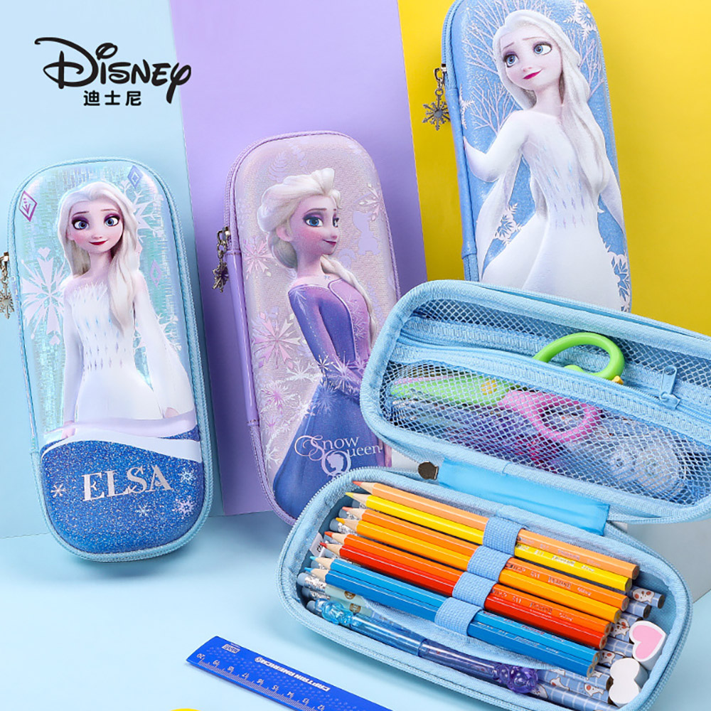 【Disney 迪士尼】冰雪奇緣Ⅱ 3D立體大容量多隔層筆袋