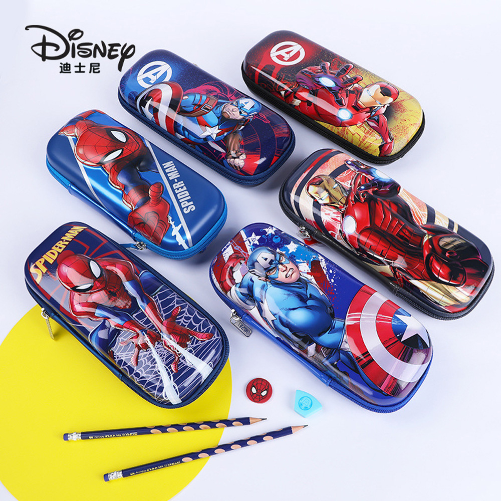 【Disney 迪士尼】漫威系列3D立體多隔層筆袋