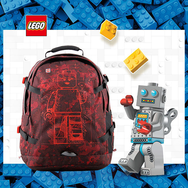 【LEGO】樂高青少年背包-紅機器人 20041-1916