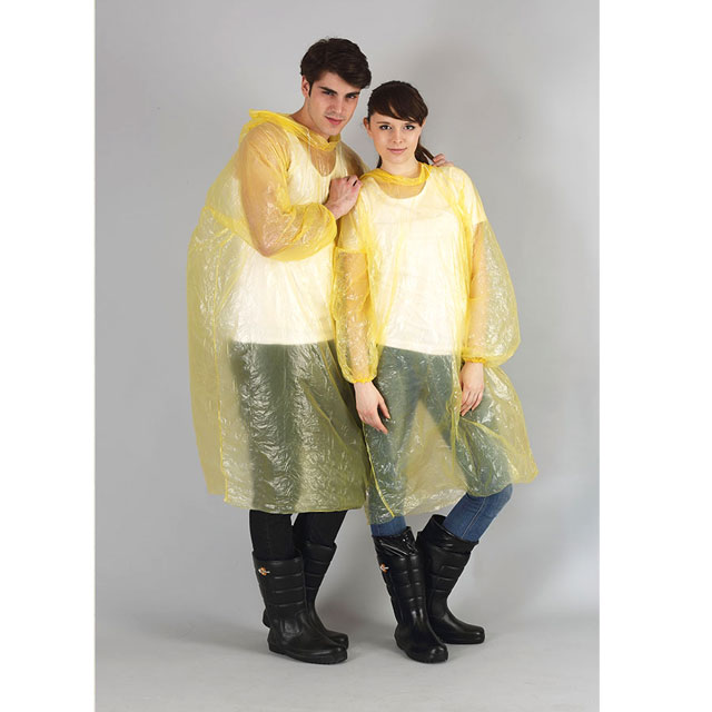 Racing style輕便型雨衣-長袖黃色