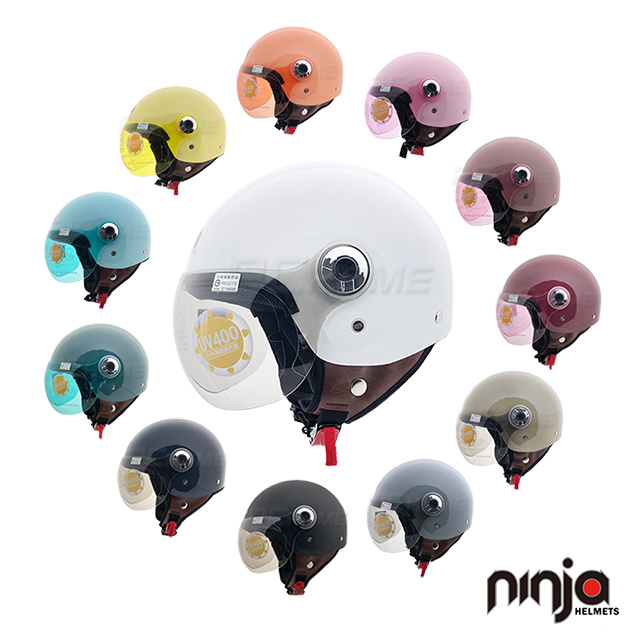 【ninja K-808 素色 安全帽】飛行帽、GOGORO款
