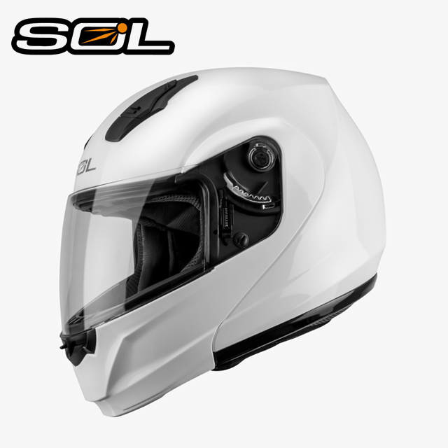 【SOL SM-3 素色 白 可掀 可樂帽 全罩式 安全帽】內襯全可拆