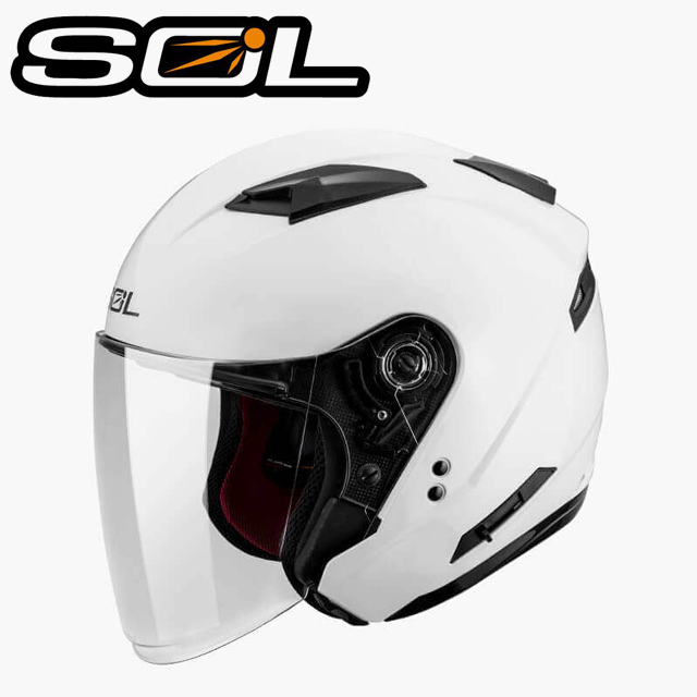 【SOL SO7E SO-7E 素色 白 安全帽 】雙層鏡片、鏡片加長版