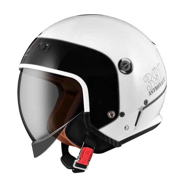 【ZEUS】ZS-391 A28（白/銀）太空帽 3/4罩安全帽