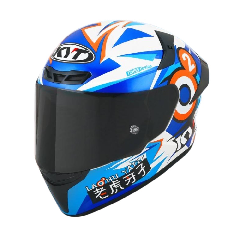 【KYT】TT-Course TTC 老虎牙子 藍/白 選手彩繪 全罩式安全帽
