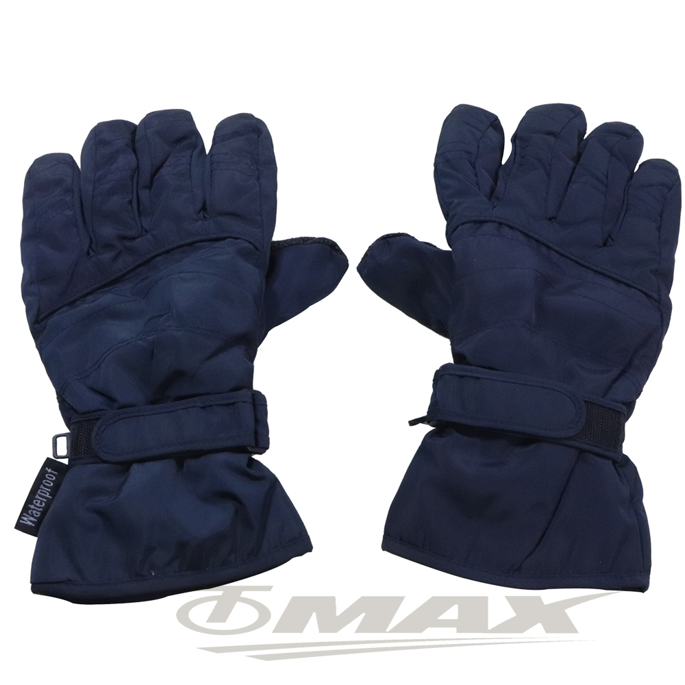 OMAX帥氣防寒防潑水機車手套-男用-藍色
