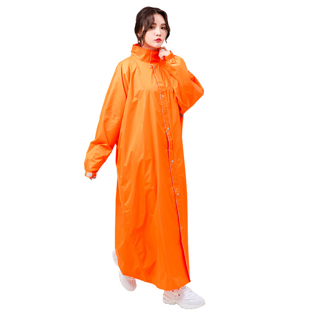 【狠罩HenCover】R1 前開式連身雨衣 - 野橘