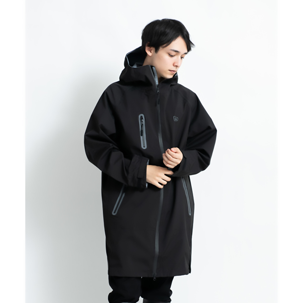 日本KIU 144900 黑色 多功能防雨外套/時尚防水風衣 附收納袋(男女適用)M