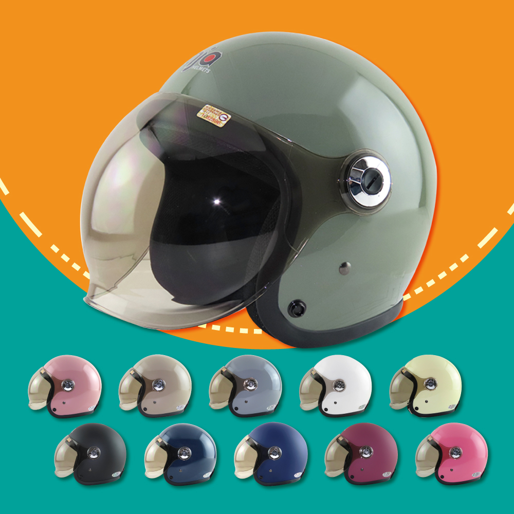 【T-MAO】 素色 泡泡鏡騎士帽 多色可選 安全帽 K01