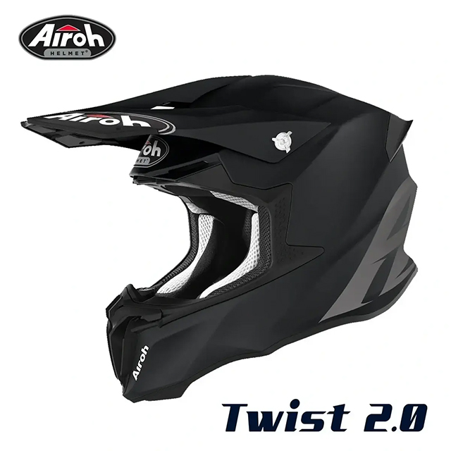 義大利 Airoh TWIST 2.0 Plain 素色 消光黑 越野帽