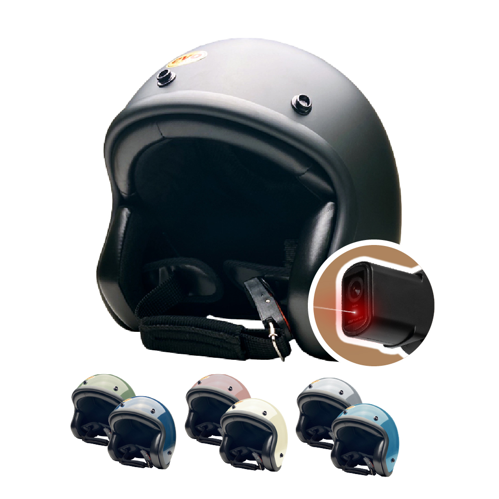iMini iMiniDV X4C 精裝 黑邊 內建式安全帽行車記錄器(3/4罩式 廣角 紅外線 定位 循環錄影 安全帽)