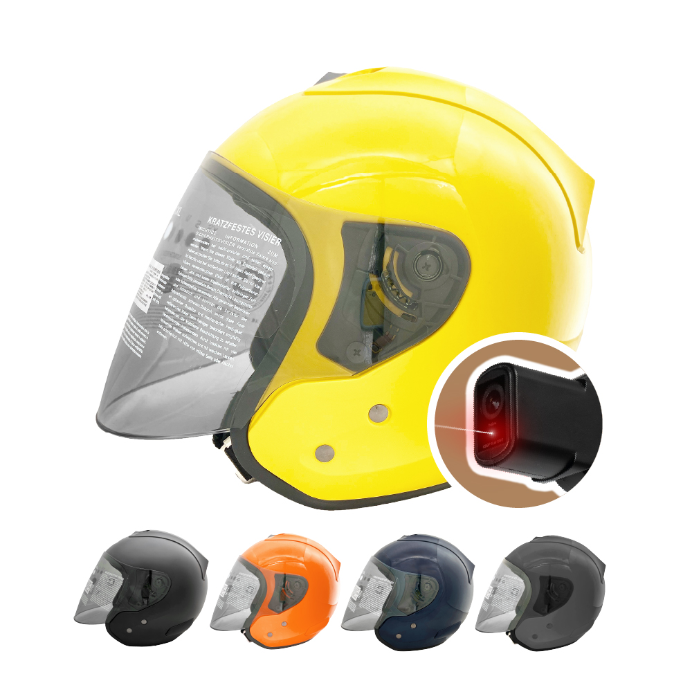 iMini iMiniDV X4C 素色貓耳R帽 內建式安全帽行車記錄器(3/4罩式 夜拍 抗眩光 快拆安裝 廣角)