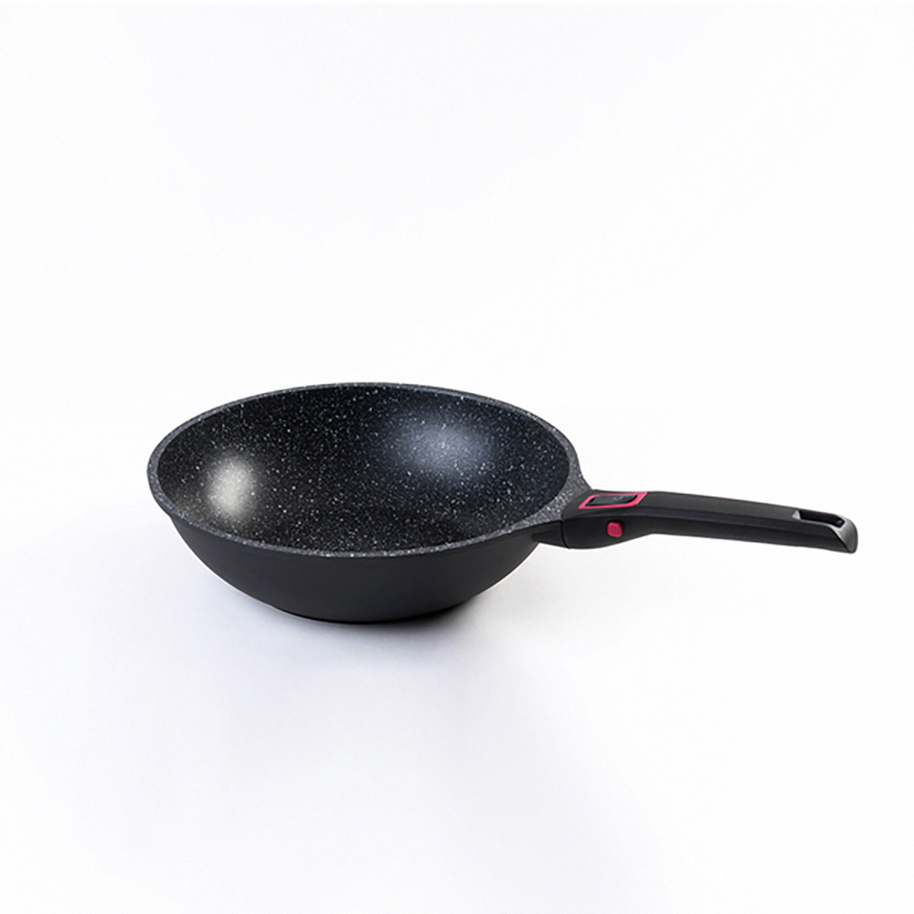 Baumalu｜28cm．Granit Pro炒鍋 (寶馬璐-花崗巖紋)