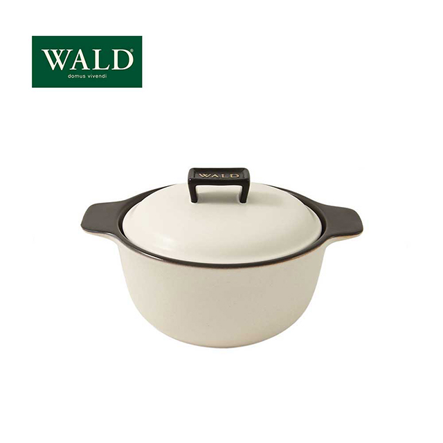 義大利WALD-陶鍋系列-20cm燉鍋-粉白-有原裝彩盒
