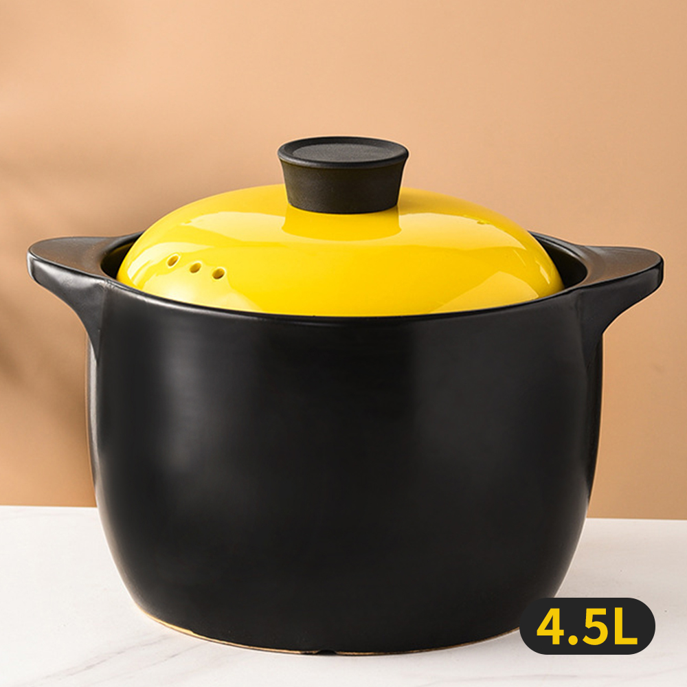 【CS22】燉鍋家耐高温陶瓷煲湯砂鍋4.5L