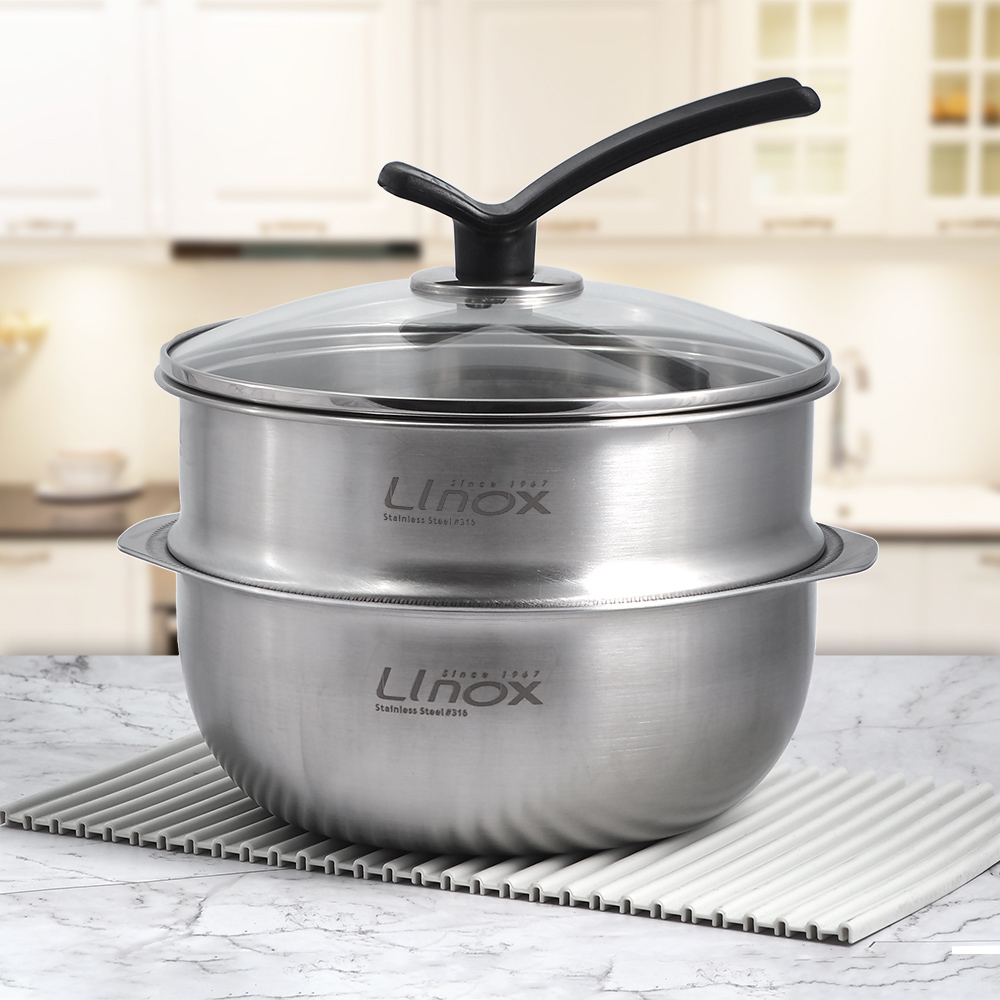 LINOX 316不鏽鋼懸浮氣膜不沾蒸鍋-小-20cm