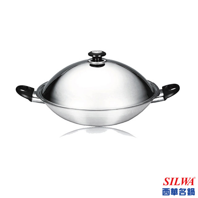 【西華SILWA】五層複合金不鏽鋼炒鍋 40cm(雙耳)