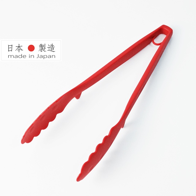 【HOME chef】日本製 不沾鍋琺瑯鍋耐熱料理夾 櫻桃紅