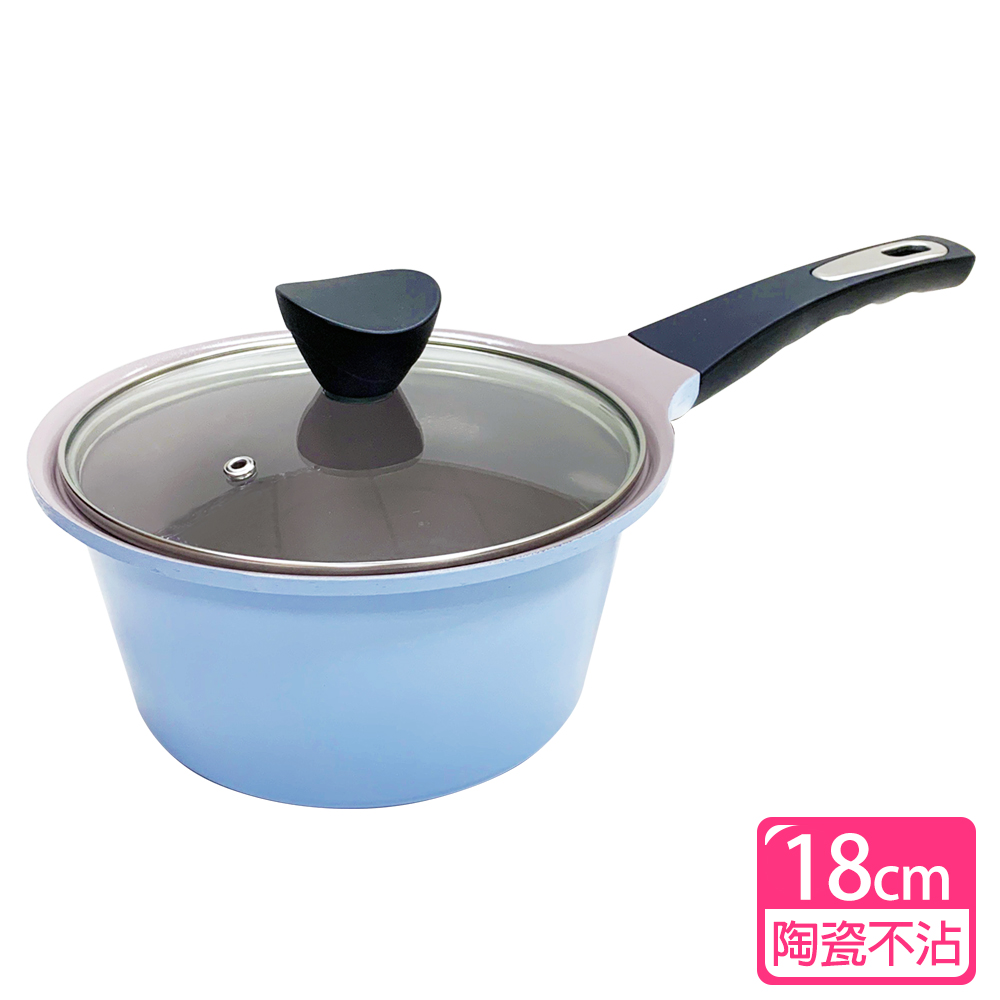 【韓國Kitchenwell】陶瓷湯鍋(18cm)藍色
