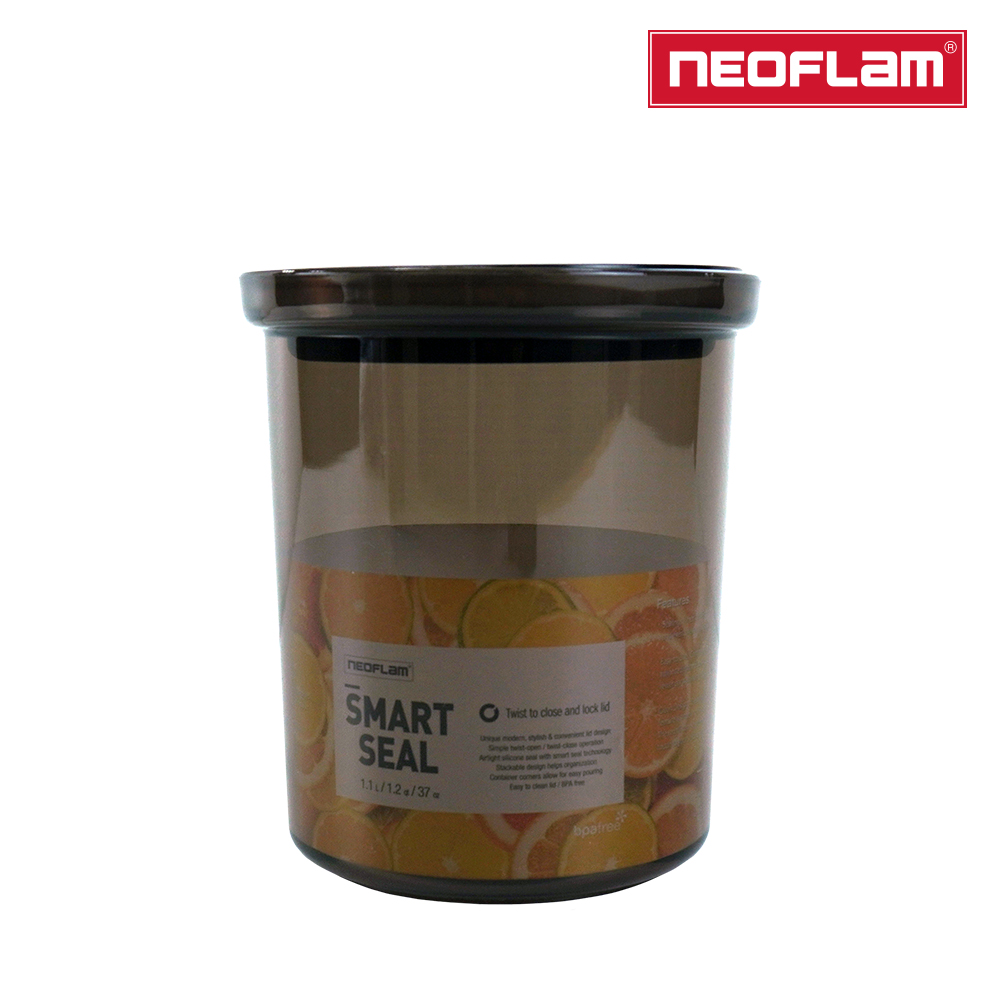 NEOFLAM SMART SEAL聰明封抗菌遮光儲物罐-圓形1100ml