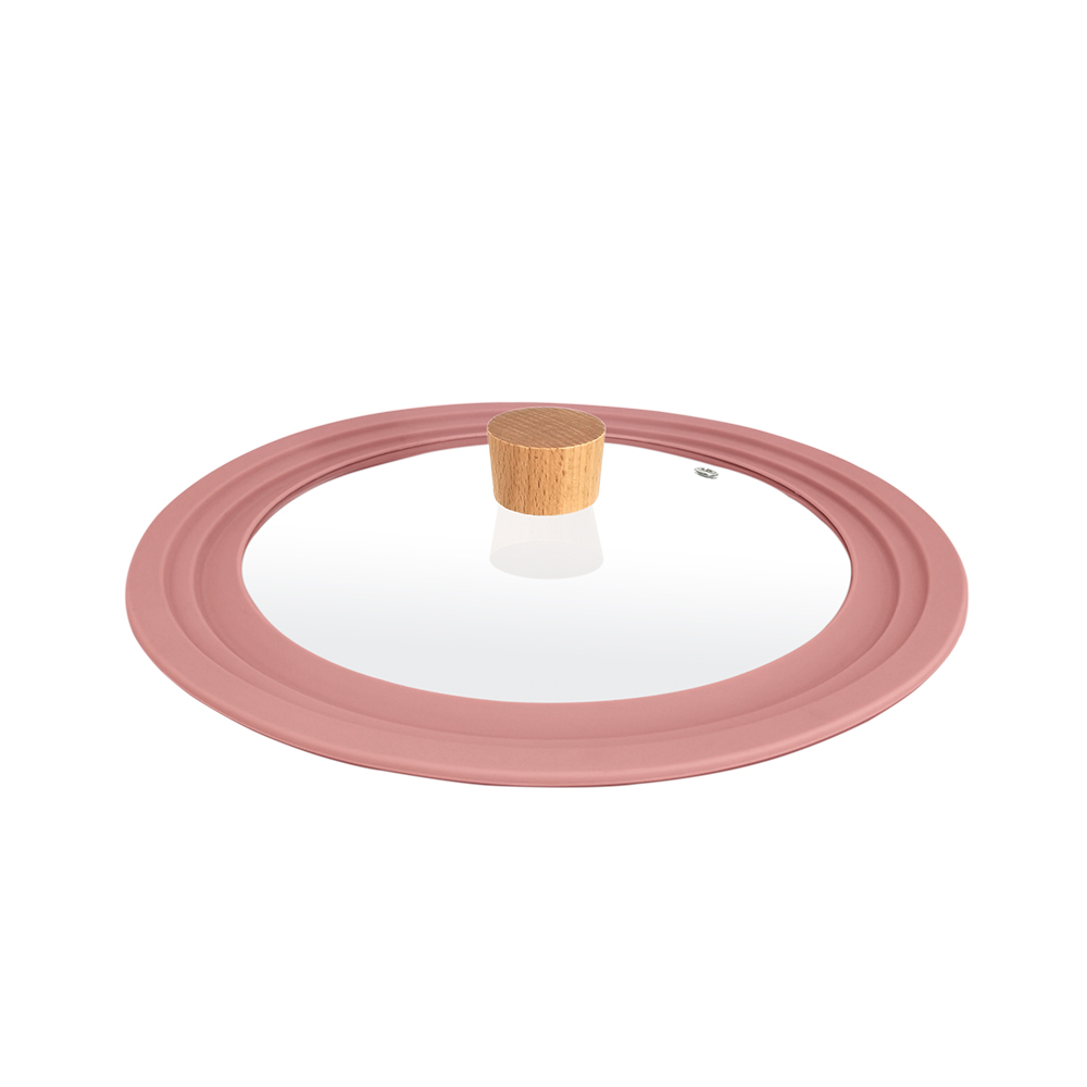 NEOFLAM 多功能矽膠鍋蓋24-26-28公分-粉色