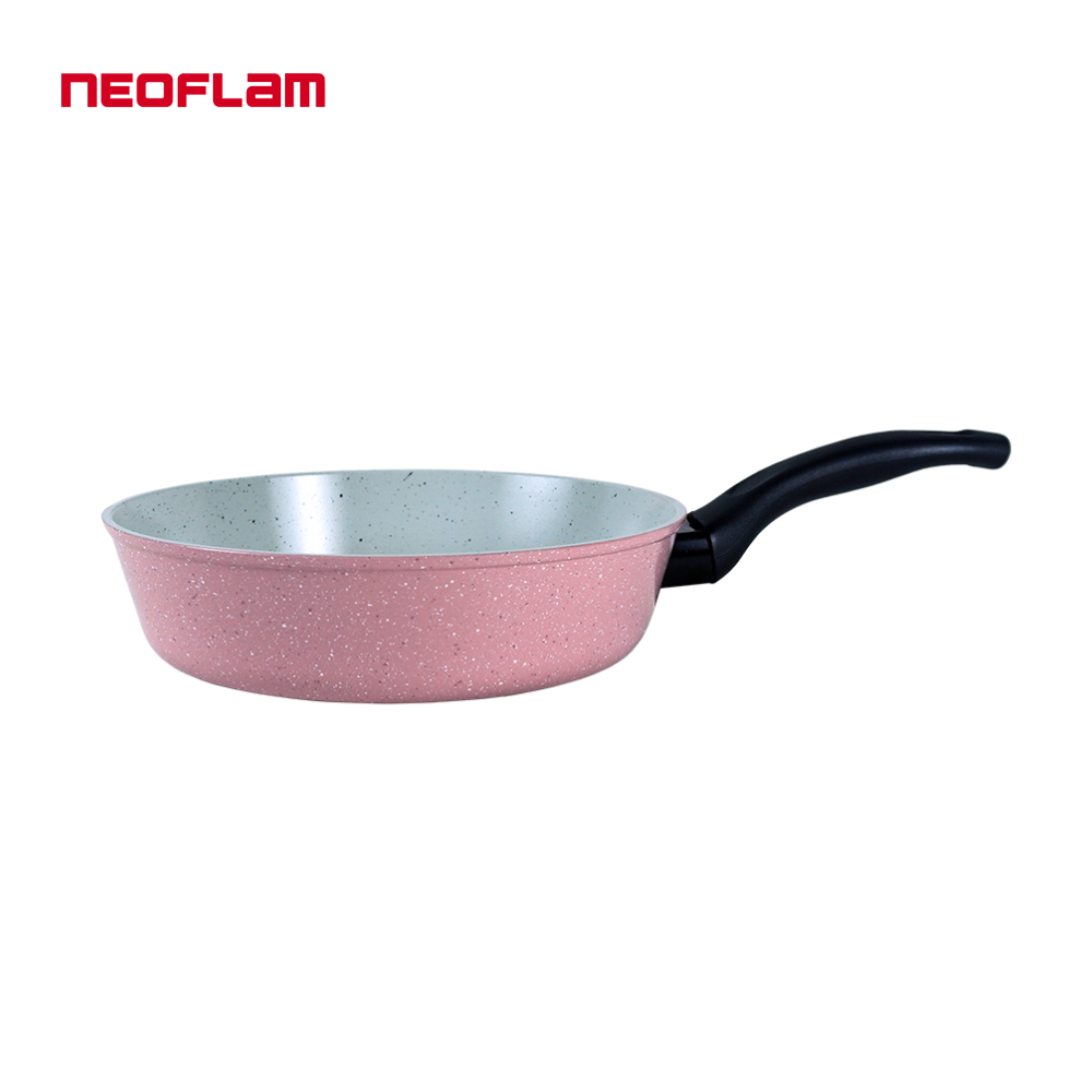 NEOFLAM Reverse彩色大理石系列平底鍋28cm-粉色/內白大理石(不挑爐具，瓦斯爐電磁爐可用)