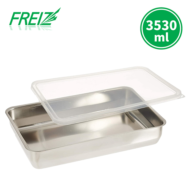 【FREIZ】日本進口304不鏽鋼收納保鮮盒-3530ml