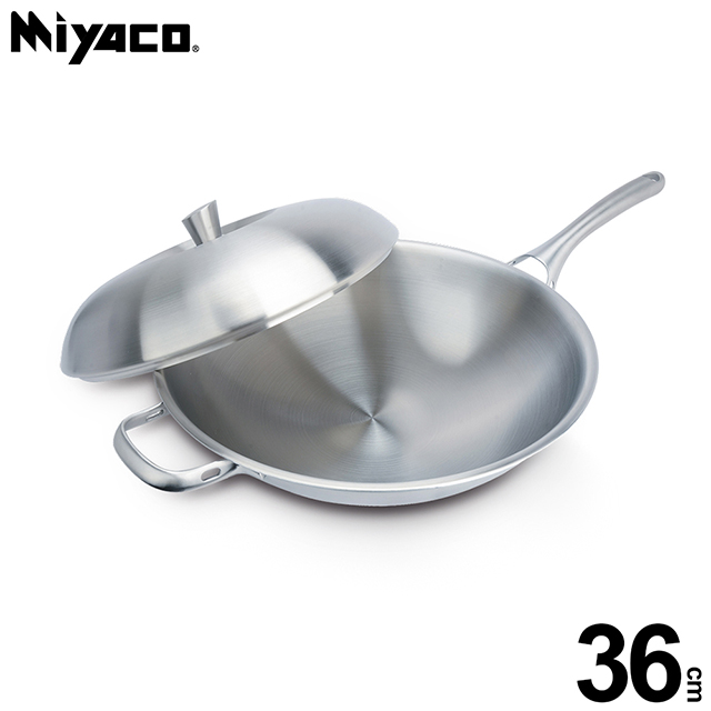 【米雅可 Miyaco】典雅316不銹鋼七層複合金炒鍋 36cm