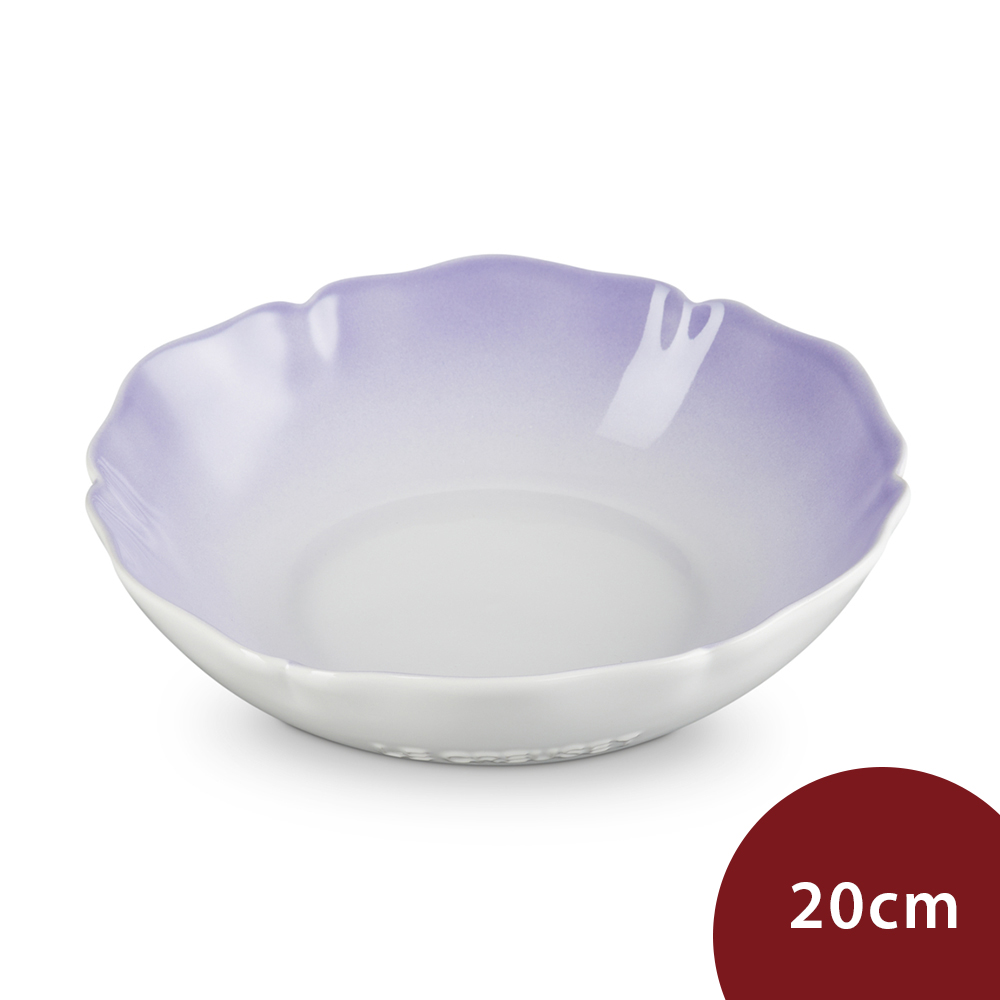 Le Creuset 凡爾賽花園系列 不規則圓形深盤 20cm 淡粉紫