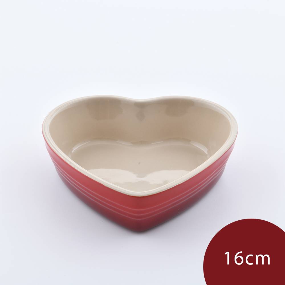 Le Creuset 心形烤盤 16cm 櫻桃紅